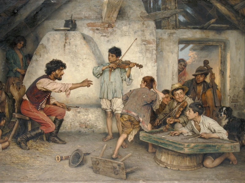 1842-János Valentiny - Scuola zingara